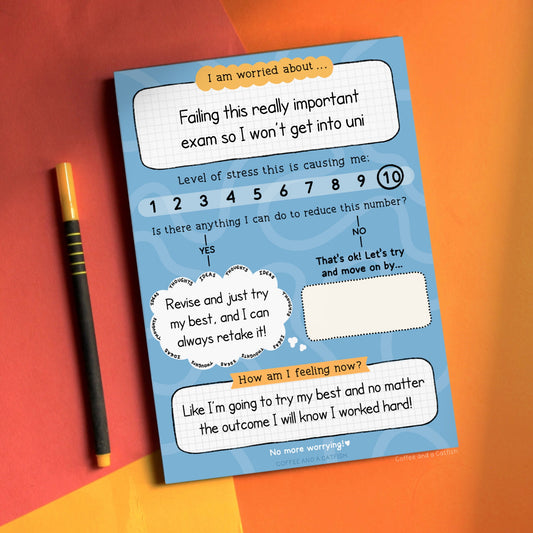 Worry Away A5 Anxiety Notepad | Worry journal, panic attacks, worry notebook, stress relief journal, anxiety journal for mental health