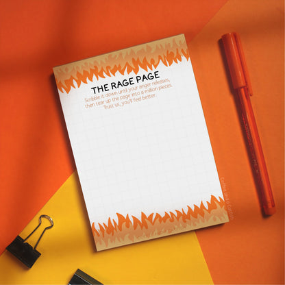 The Rage Page A6 Notepad | Gag gift for men, funny gift for father's day, gag gifts for her, funny gift for dad, funny coworker leaving gift