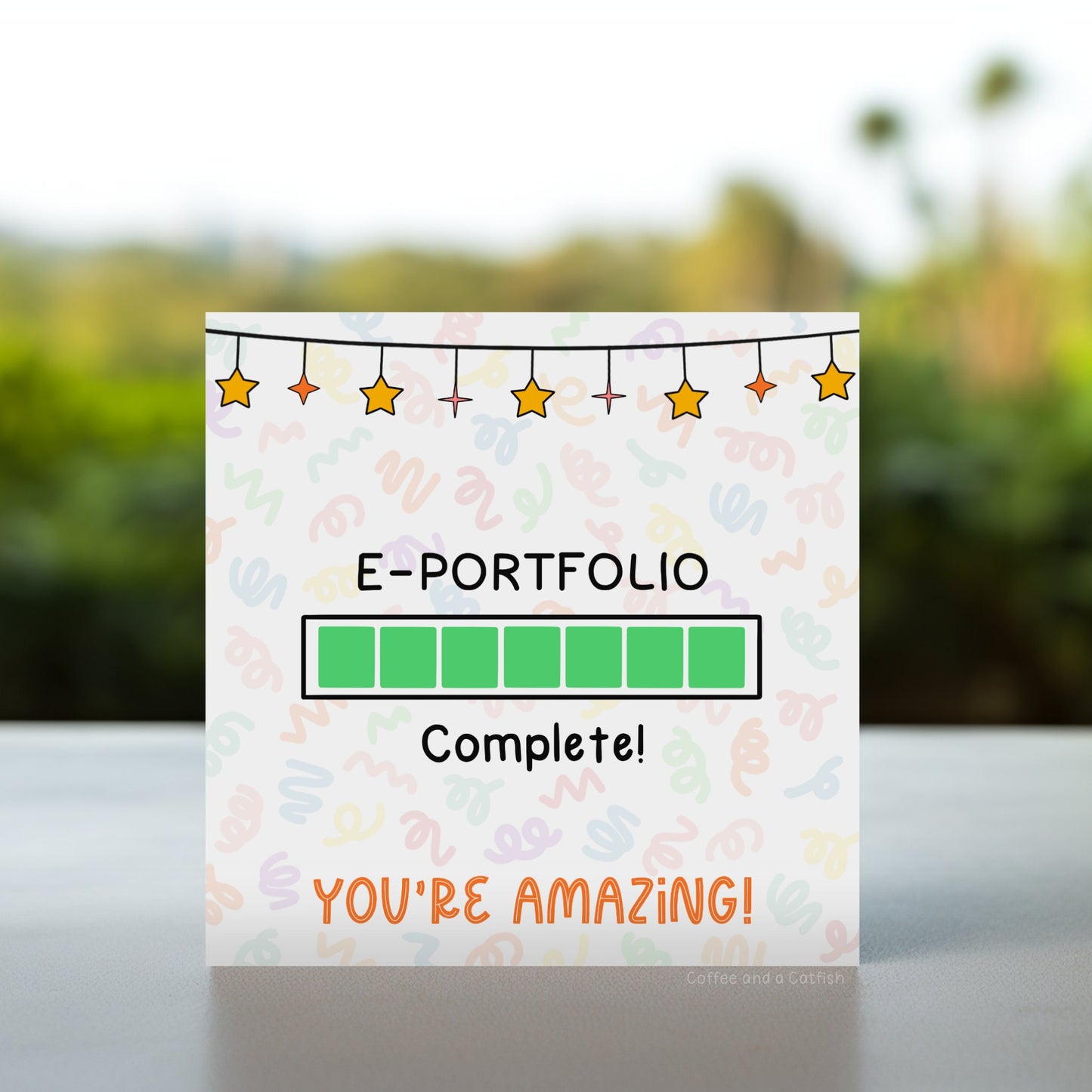 Vet nurse e-portfolio complete card | eportfolio vet nurse card, well done student vet nurse, vet nurse exam pass card, vet nurse graduation