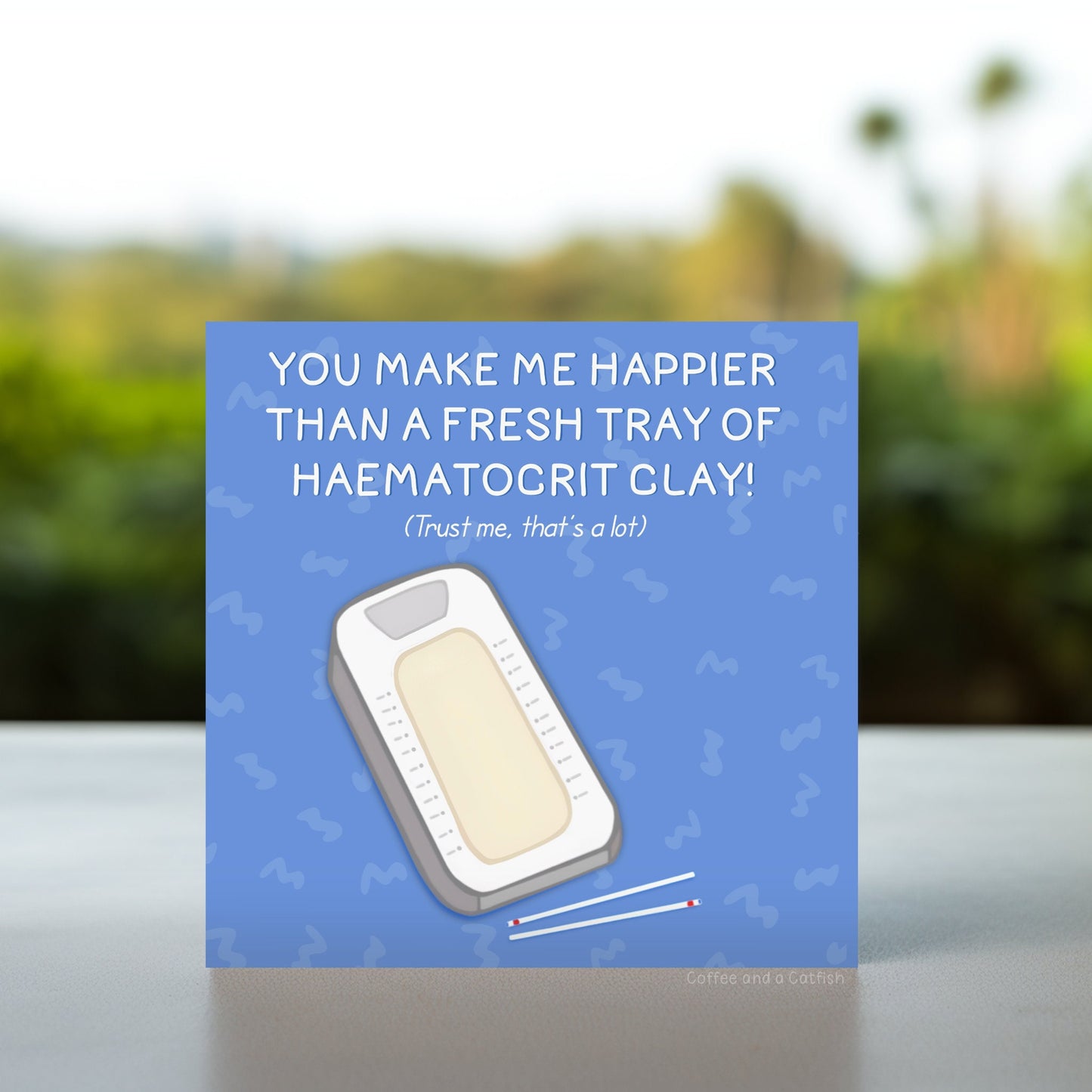 Haematocrit Clay Card | Lab Tech Birthday Card, Funny Vet Nurse Cards, Veterinary Greeting Card, Vet Med Card, Funny Veterinary Nursing Card