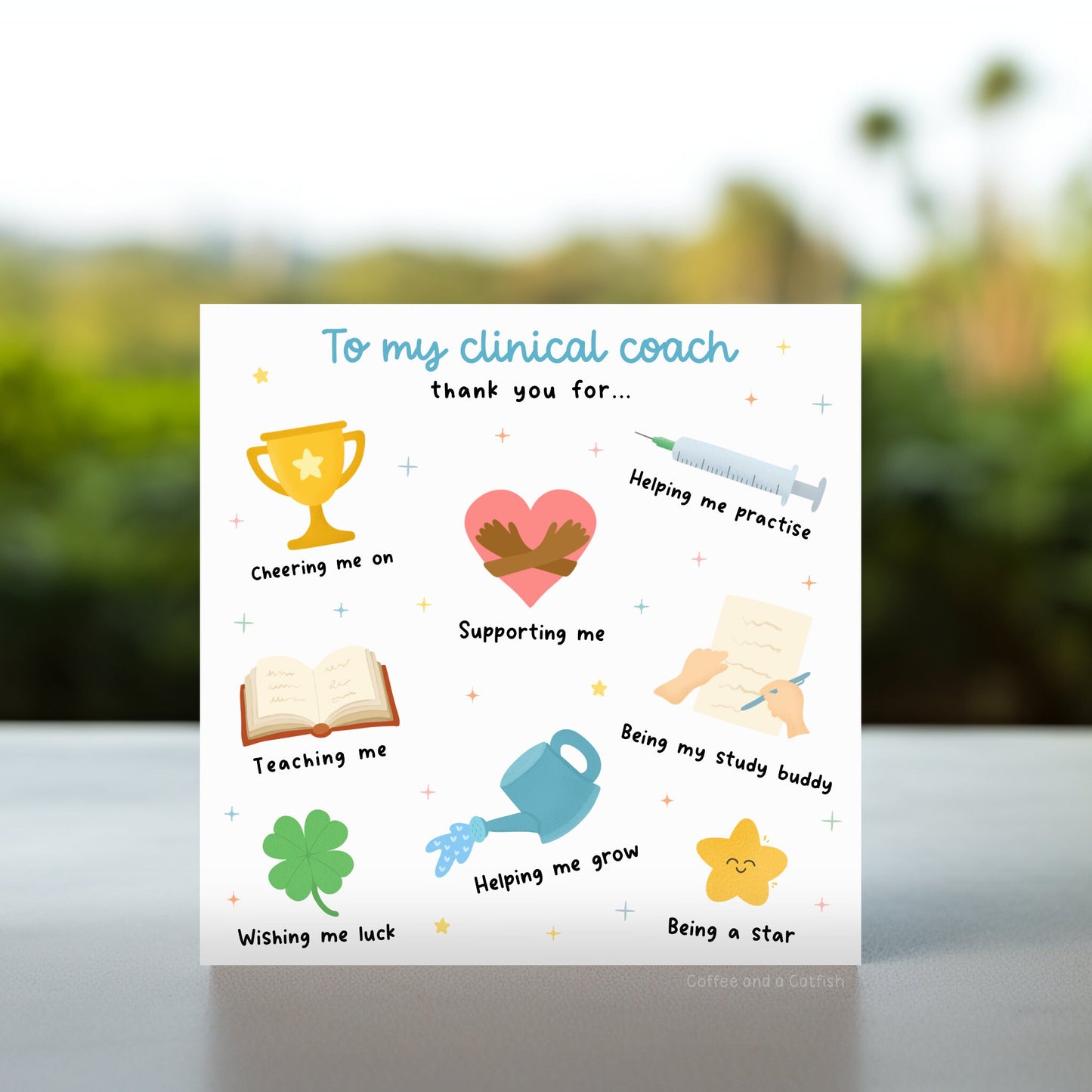 Thank You Clinical Coach Card | Veterinary Nurse Clinical Coach Card, Student Veterinary Nurse, Vet Nursing Clinical Coach Appreciation Card