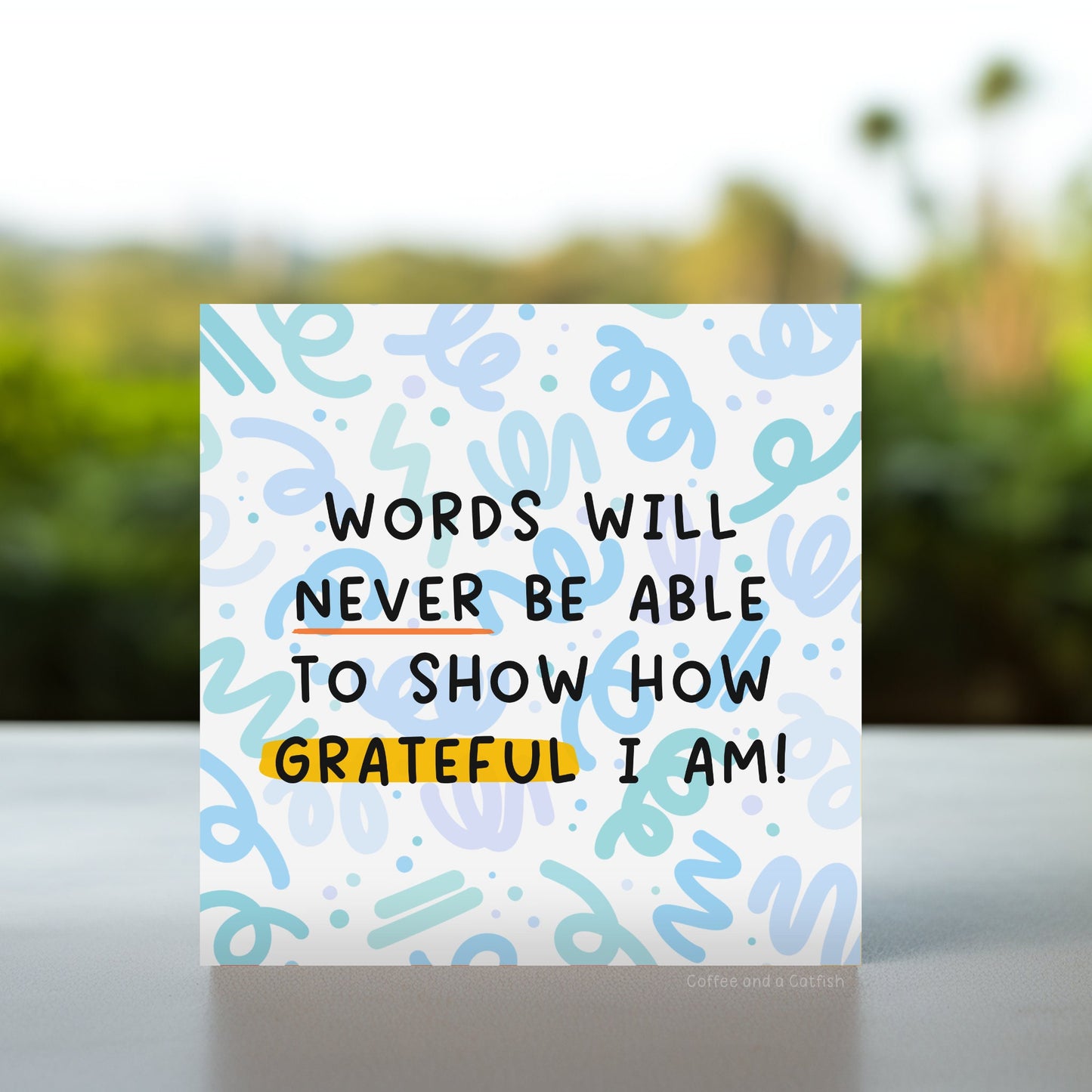 So Grateful Card | Thank You Card, How Grateful I Am Personalised Card, Colorful Thank You Greeting Card, Thank You For Your Help Card Gift