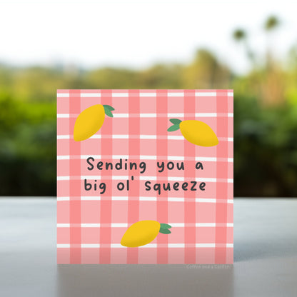 Sending You a Big Squeeze Card | Big Hugs Card, Thinking of You Card, Sending Love Card, Mental Health Card, Positive Encouragement Card