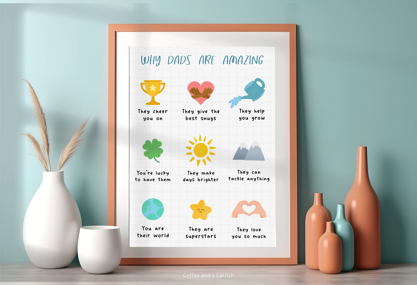 Why Dads Are Amazing Print | Cute Father’s Day Gifts, Cute Print for Dad, Daddy-to-be gifts, cute gifts for dad to be, Father’s Day gifts