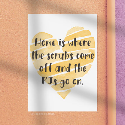 Home Is Where | Nursing Prints, Peds Nurse Gifts, Doctor gift, Thank you nurse gifts, thank you doctor gifts, Medical gifts, medical prints
