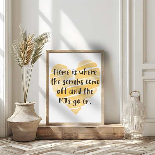 Home Is Where | Nursing Prints, Peds Nurse Gifts, Doctor gift, Thank you nurse gifts, thank you doctor gifts, Medical gifts, medical prints