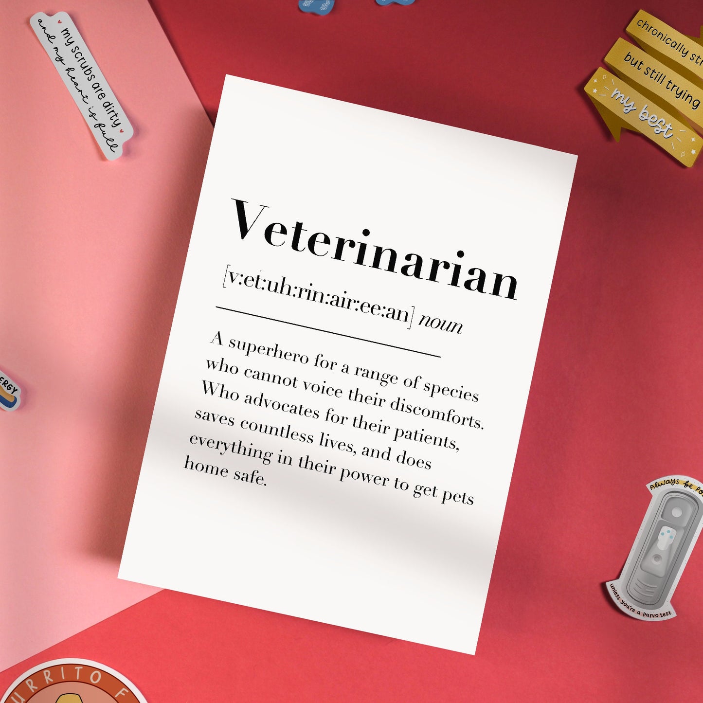 Vet Definition Print | Veterinarian Definition Print, DVM Definition Print, Thank You Vet Gift, Veterinarian Gift, Veterinary Surgeon Gift