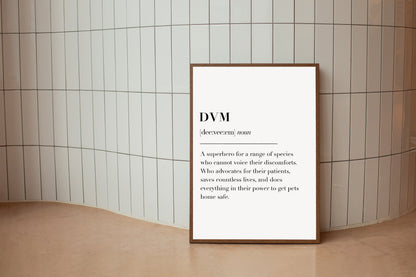 DVM Definition Print | Veterinarian Definition Print, DVM Gift, Thank You Vet Gift, Veterinarian Gift, Veterinary Surgeon Gift