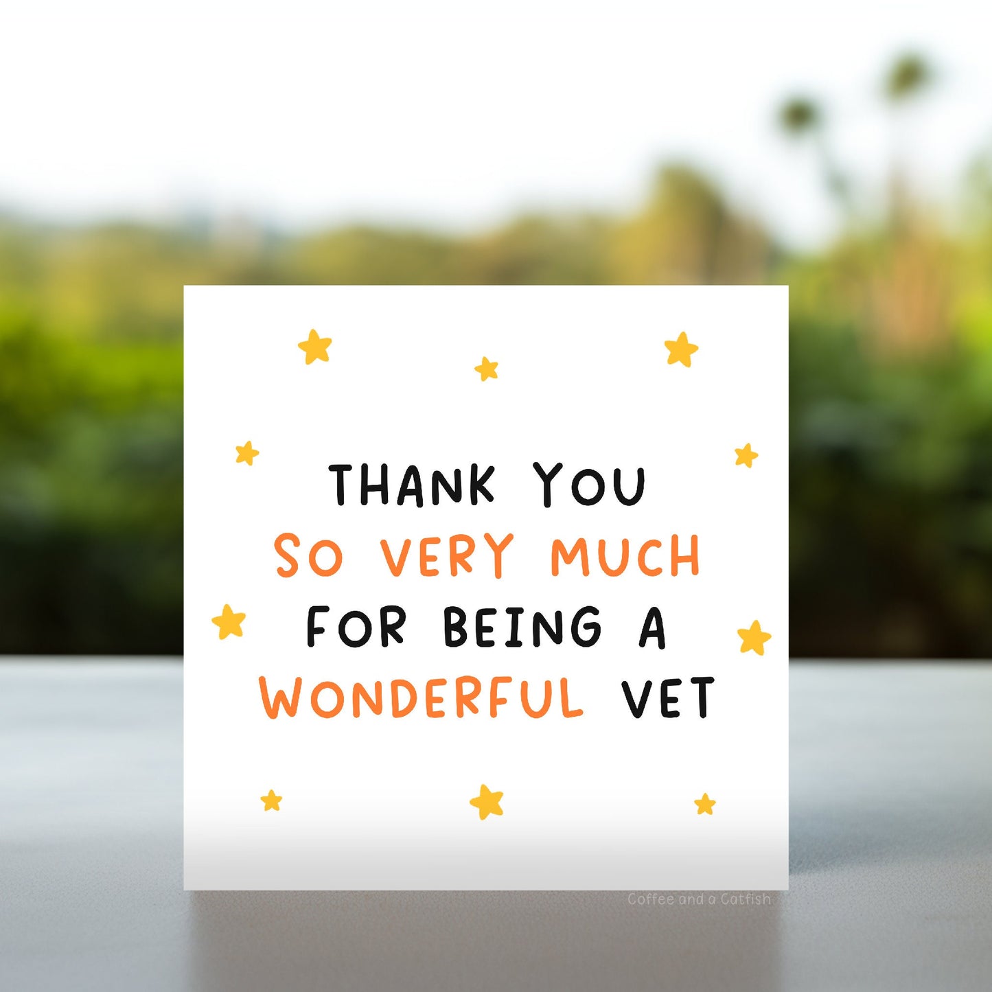 Thank You To a Wonderful Vet Card | Thank You Veterinarian Card, Thank You To The DVM Card, Thank You Vet Card, Personalised Vet Thank You