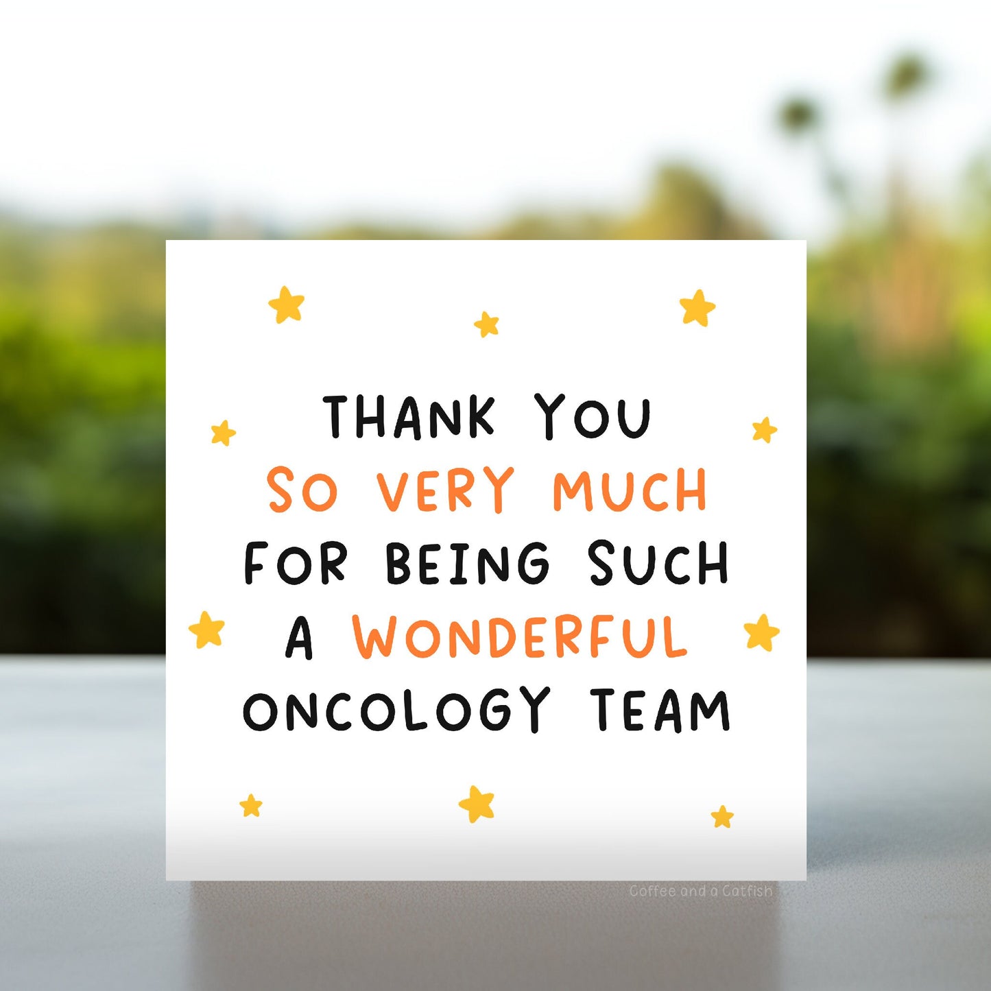 Thank you oncology team card | Thank You Card for Cancer Oncologist, Chemo Nurse Thank You Oncology Ward Card, Thank You Cancer Ward Card