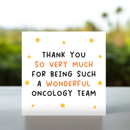 Thank you oncology team card | Thank You Card for Cancer Oncologist, Chemo Nurse Thank You Oncology Ward Card, Thank You Cancer Ward Card