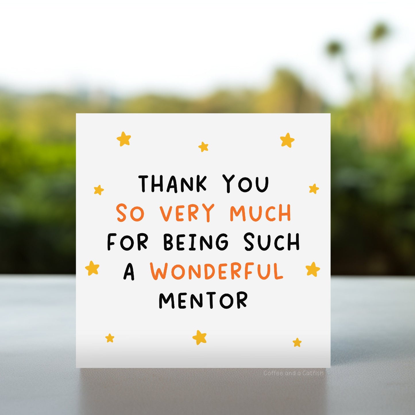 Thank You to a Wonderful Mentor Card | Appreciation Card for Mentor, Thank You Guide Card, For Inspirational Mentor, Card For Student Mentor