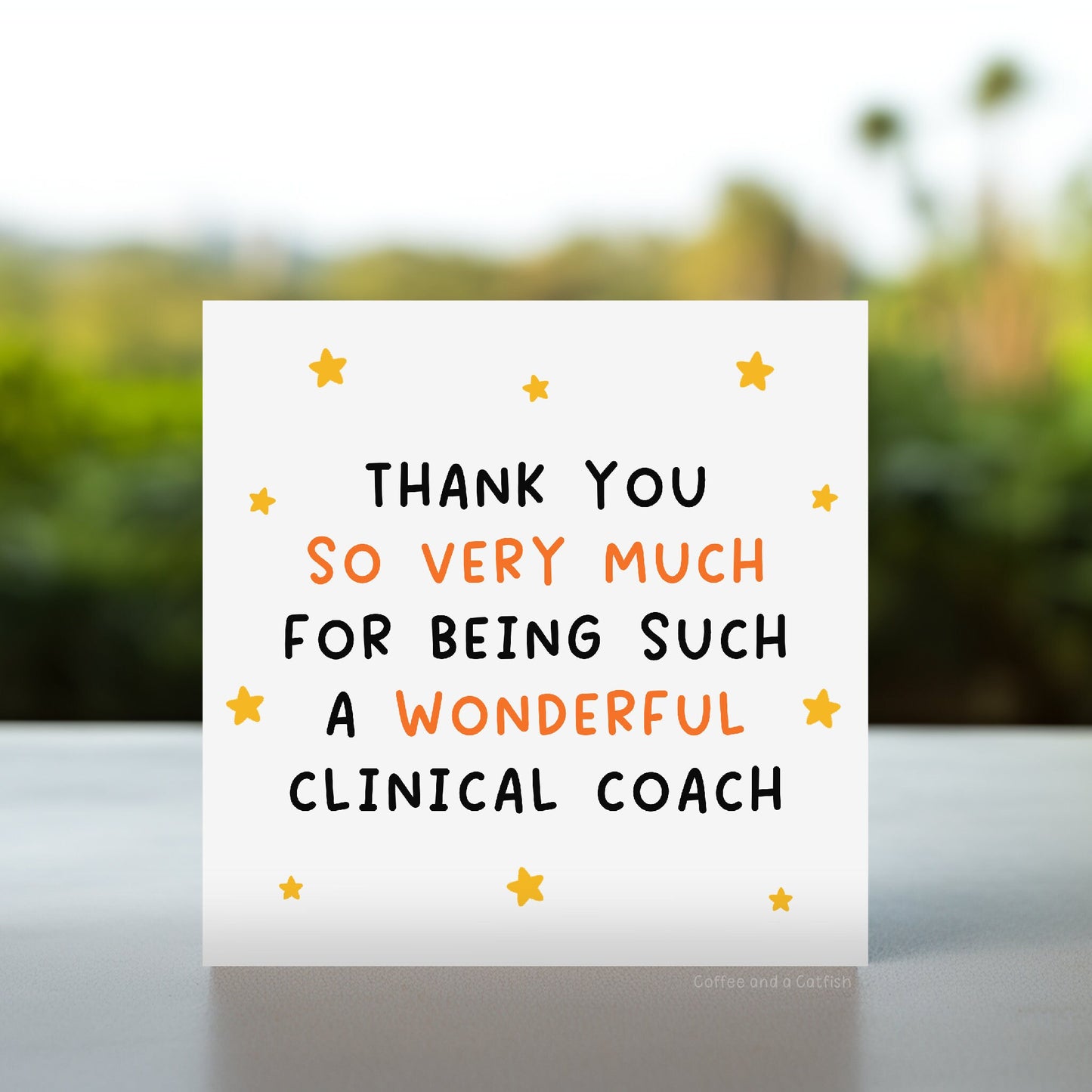 Thank you Clinical Coach card | Vet Nurse Clinical Coach card, Clinical Coach Gift, Best clinical coach card, thank you to my clinical coach