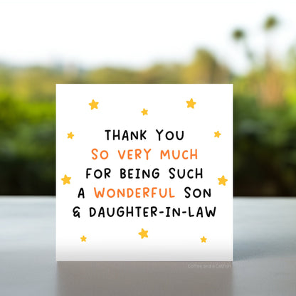 To My Son and Daughter In Law On Your Anniversary, Son and Daughter Wedding Day, To My Son and His Wife Card, To Son and His Girlfriend Card