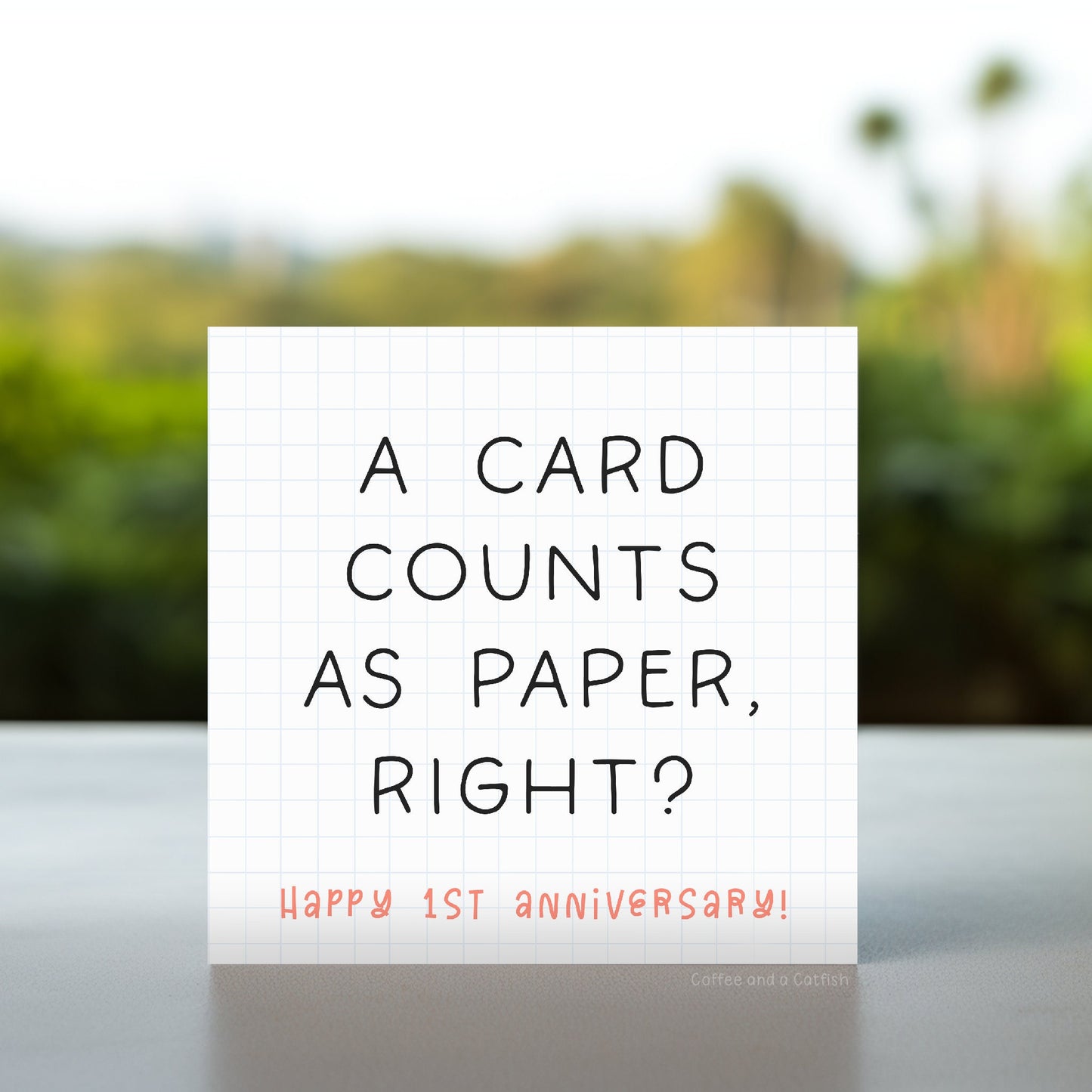 1st paper anniversary card | paper wedding anniversary card, first wedding anniversary card, joke 1st anniversary card, paper wedding card