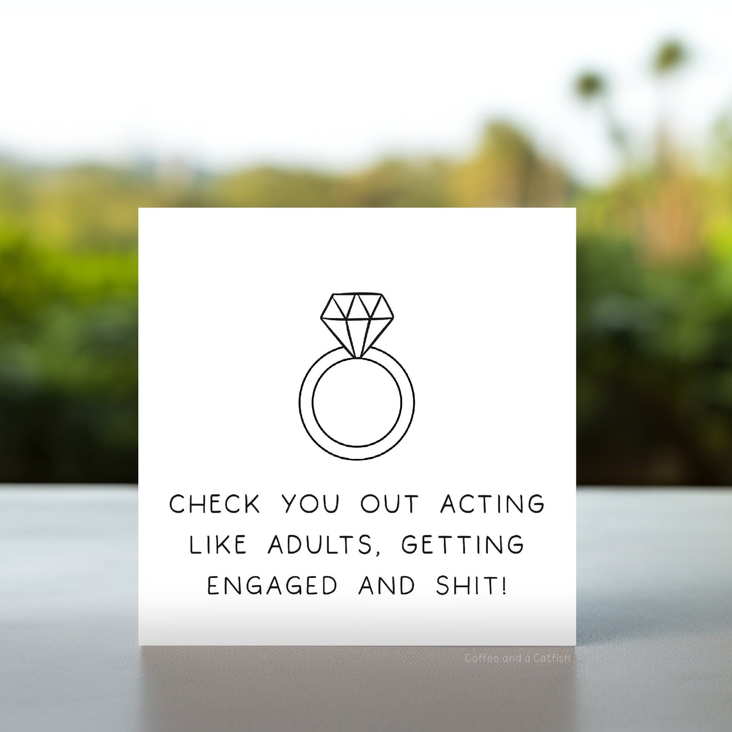 Funny Sweary Engagement Cards | Funny Congratulations on Your Engagement Card for Friends, Newly Engaged Card Joke, Cheeky Engagement Cards