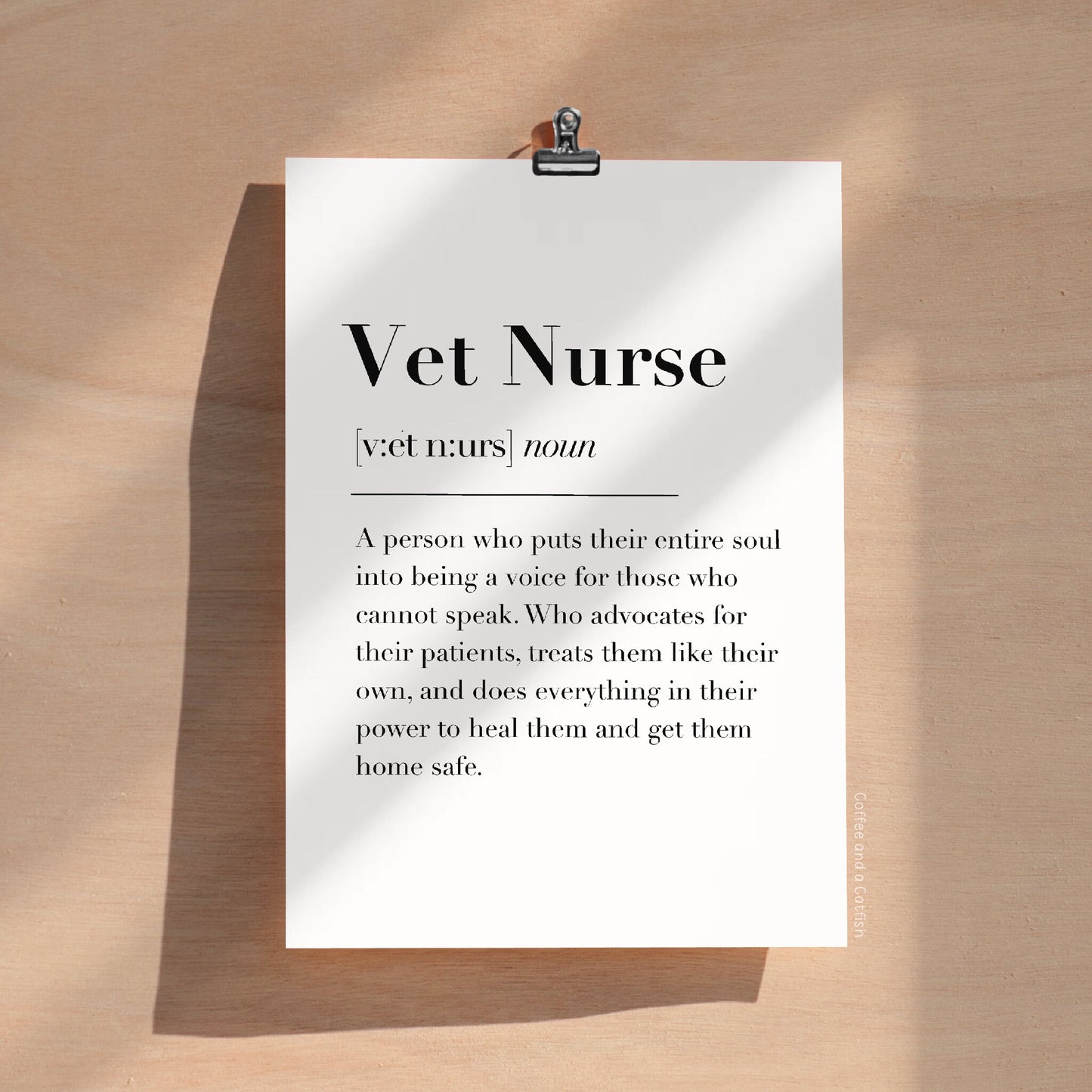 Vet Nurse Definition Print | Veterinary Nurse Print, Vet Nurse Gifts, Registered Veterinary Nurse Gift, RVN Print, Student Veterinary Nurse