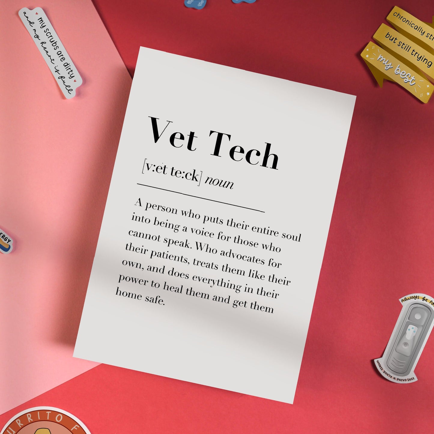 Vet Tech Definition Print | Veterinary Technician Definition Print, Vet Tech Prints, Vet Technician Print, Vet Tech Gift, Vet Tech Wall Art
