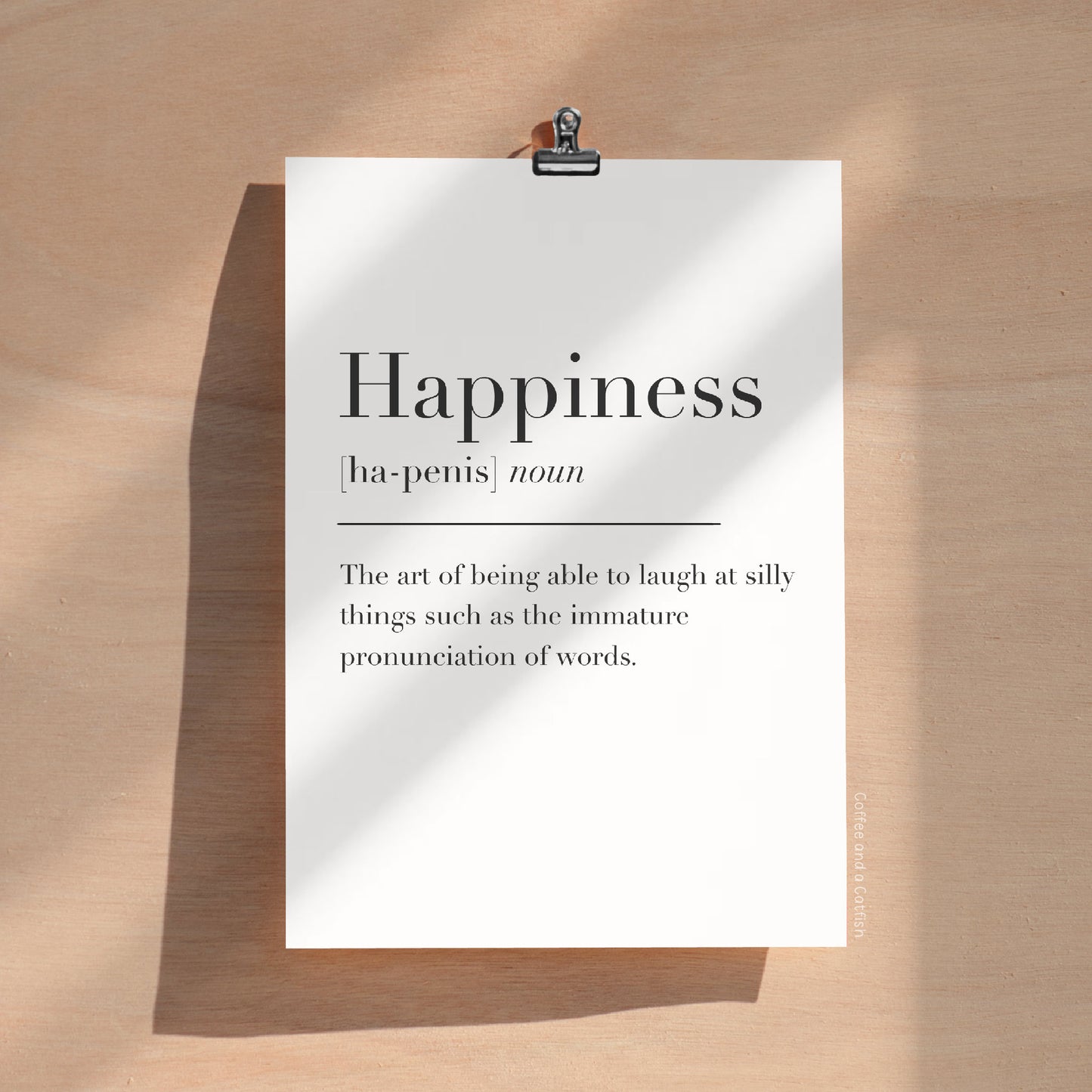 Funny Happiness Definition Print, Funny Happiness Wall Art Print, Funny Definition Wall Art Print, Funny Happy Wall Print, Joke Wall Print