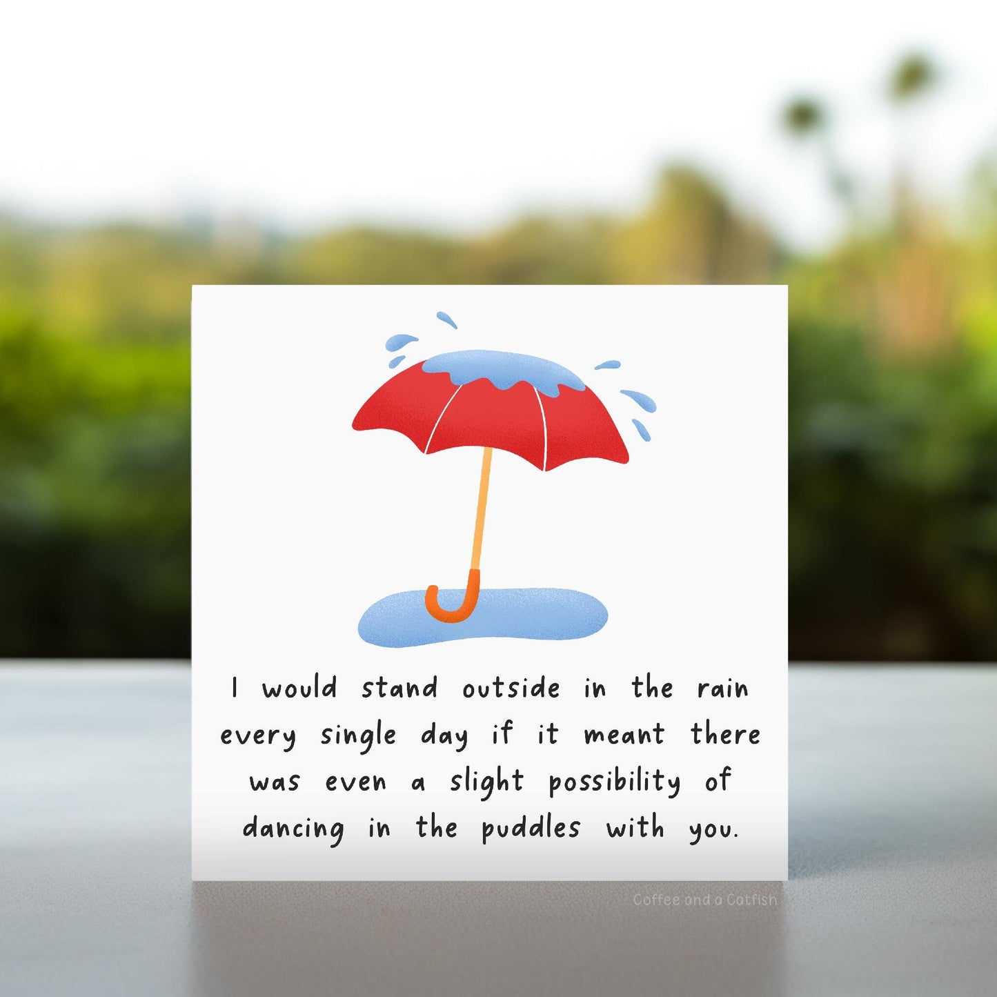 Dancing In The Rain With You Card | Anniversary Card For Husband, for Wife, for Boyfriend, for Girlfriend, spouse, Romantic Anniversary Card