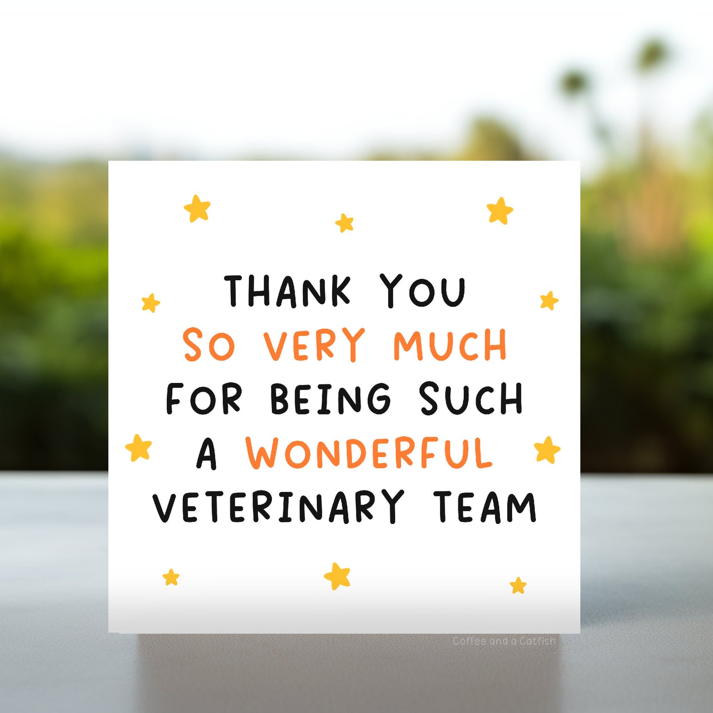 Thank you to the vets cards | Personalised thank you veterinary team card, thank you vet cards, thank you vet practice, vet thank you gift