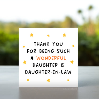 Wonderful Daughter and Daughter-in-Law Card | wedding day card to daughter and wife, To My Daughter and Her Wife, Daughter In Law LGBT Gift