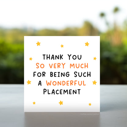 Thank you placement card | Thank you for your help during placement card, nursing placement, student placement, uni placement thank you card