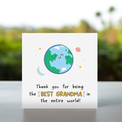 Best Grandma In The World Card | Grandma Appreciation Card, Grandma Birthday Card, Happy Birthday To The Best Grandma Ever, To My Grandma