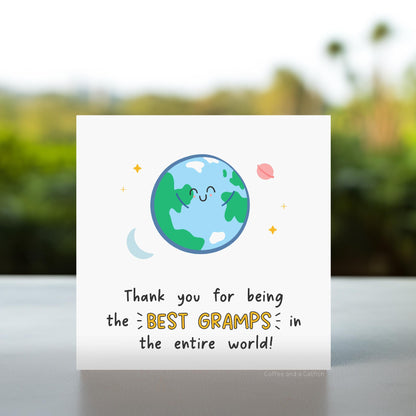 Best Gramps In The World Card | Thank You Gramps Card, Best Gramps Ever Card, To My Gramps Card, Gramps Birthday Card, Gramps Appreciation