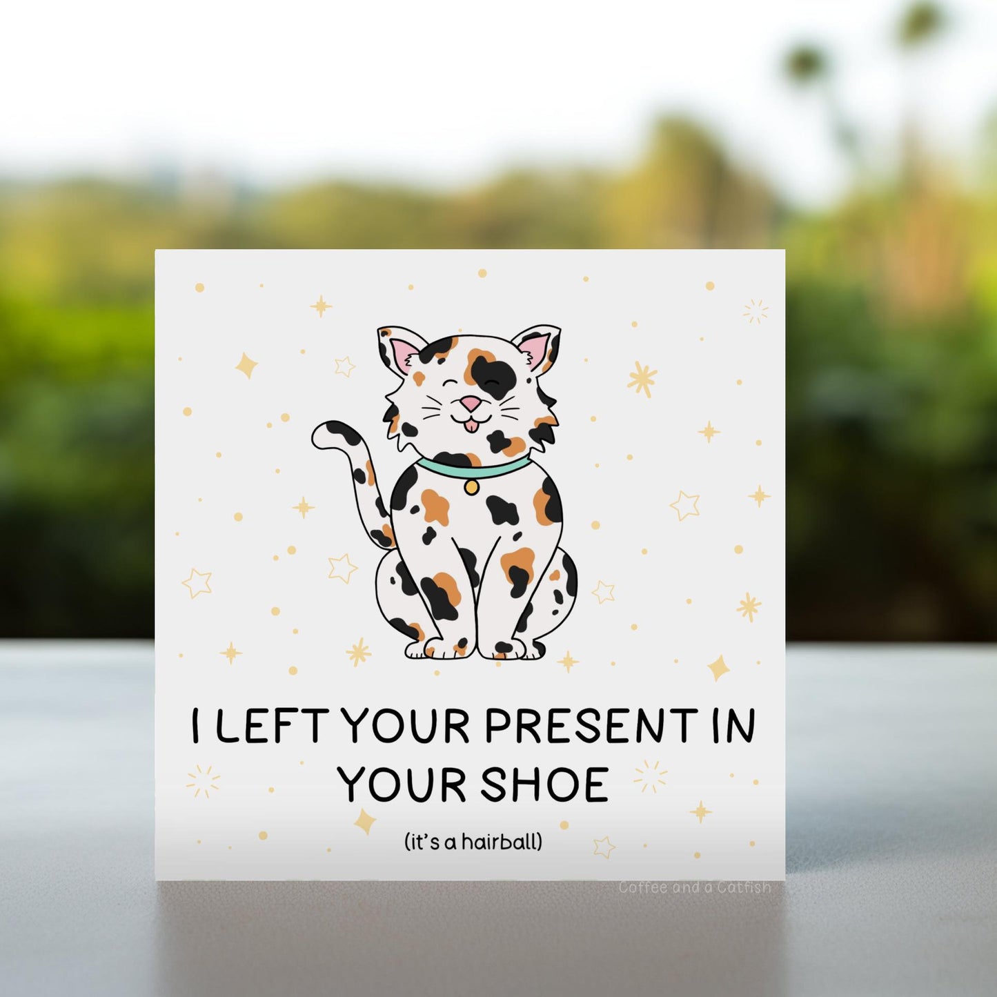 Calico Cat Birthday Card | Calico Cat Greeting Card, Birthday Card for Cat Dad, Birthday Card for Cat Mum, Pet Card, Bday Card From the Cat