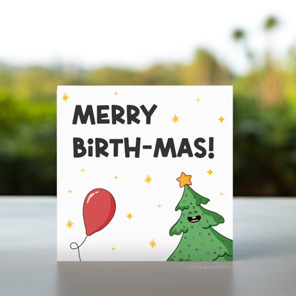 Merry Birthmas Card | Funny Christmas Birthday Card, December Birthday Card, Christmas Eve Birthday Card, Boxing Day Birthday Card, Birthday
