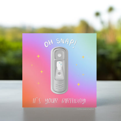 Oh Snap It's Your Birthday | Vet Tech Birthday Card, Vet Nurse Birthday Card, Vetmed Birthday Cards, Veterinary Medicine memes, snap test