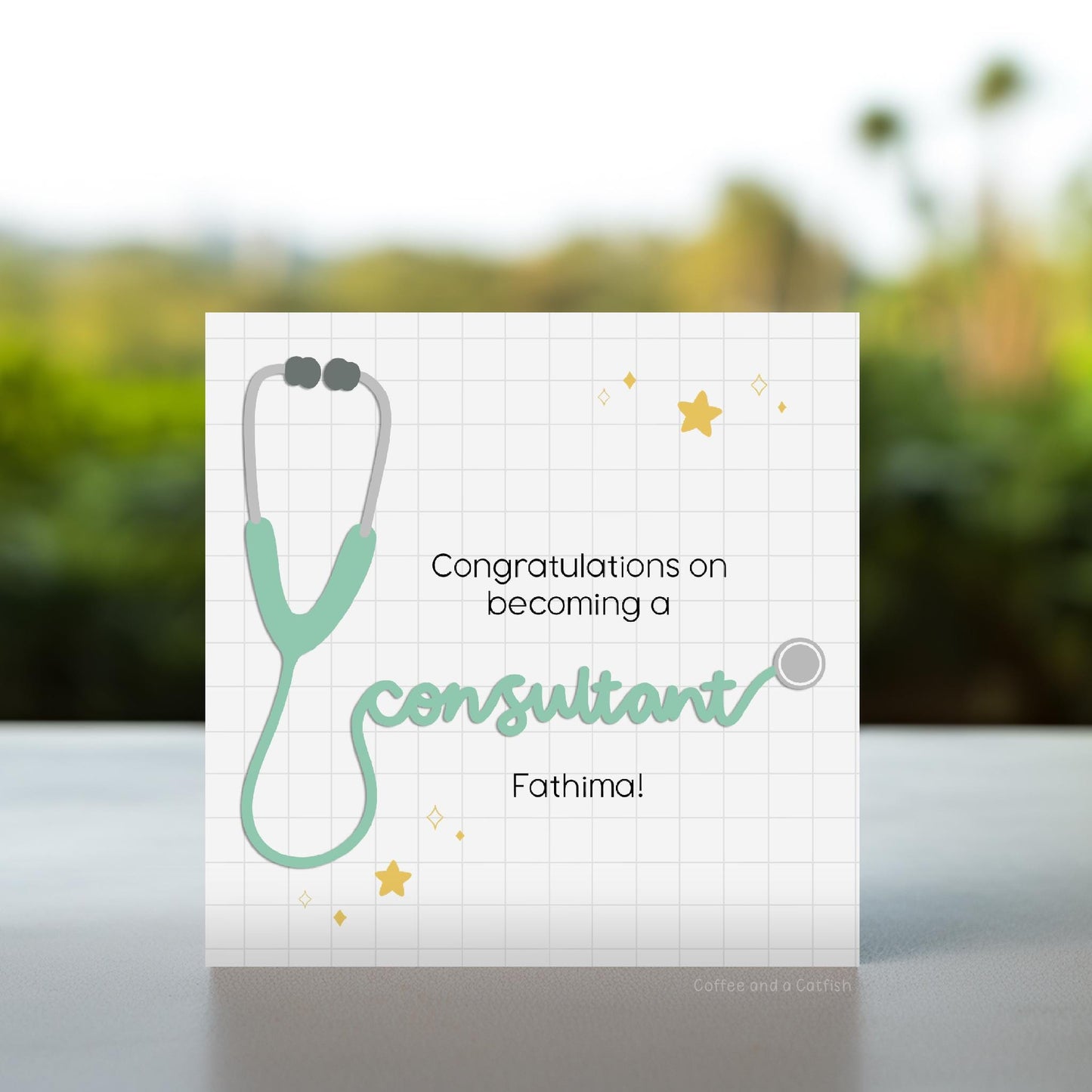 Personalised Congratulations on becoming a Consultant Card | Graduation Card for Doctor, New Job, Congratulations Card for Medical Graduate