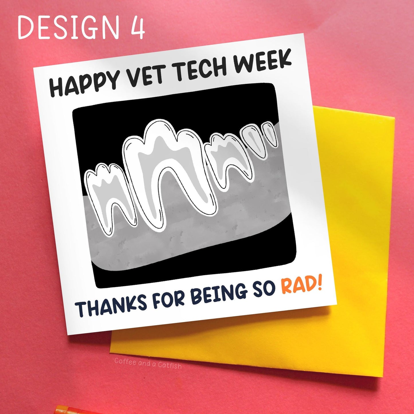 Vet Tech Week Cards, Funny Vet Tech Week 5x5" Thank You Cards *MULTIPACK OF 5* Thank You Vet Techs, Vet Tech Appreciation Gift Vet Tech Week