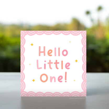 Welcome To The World Little One Baby Girl Card | Card for Newborn Girl, Welcome Baby Girl Card, Congratulations on Your New Daughter Card