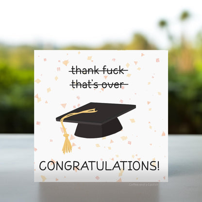 Swear funny graduation card | Uni graduation card, You graduated card, Graduation university gift, Graduation card for her, Graduation card
