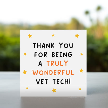 Vet Tech Week Thank You Cards | Veterinary Technician Appreciation Card, Card for Vet Tech week, Thank You Vet Tech Card, Vet Tech Week Gift