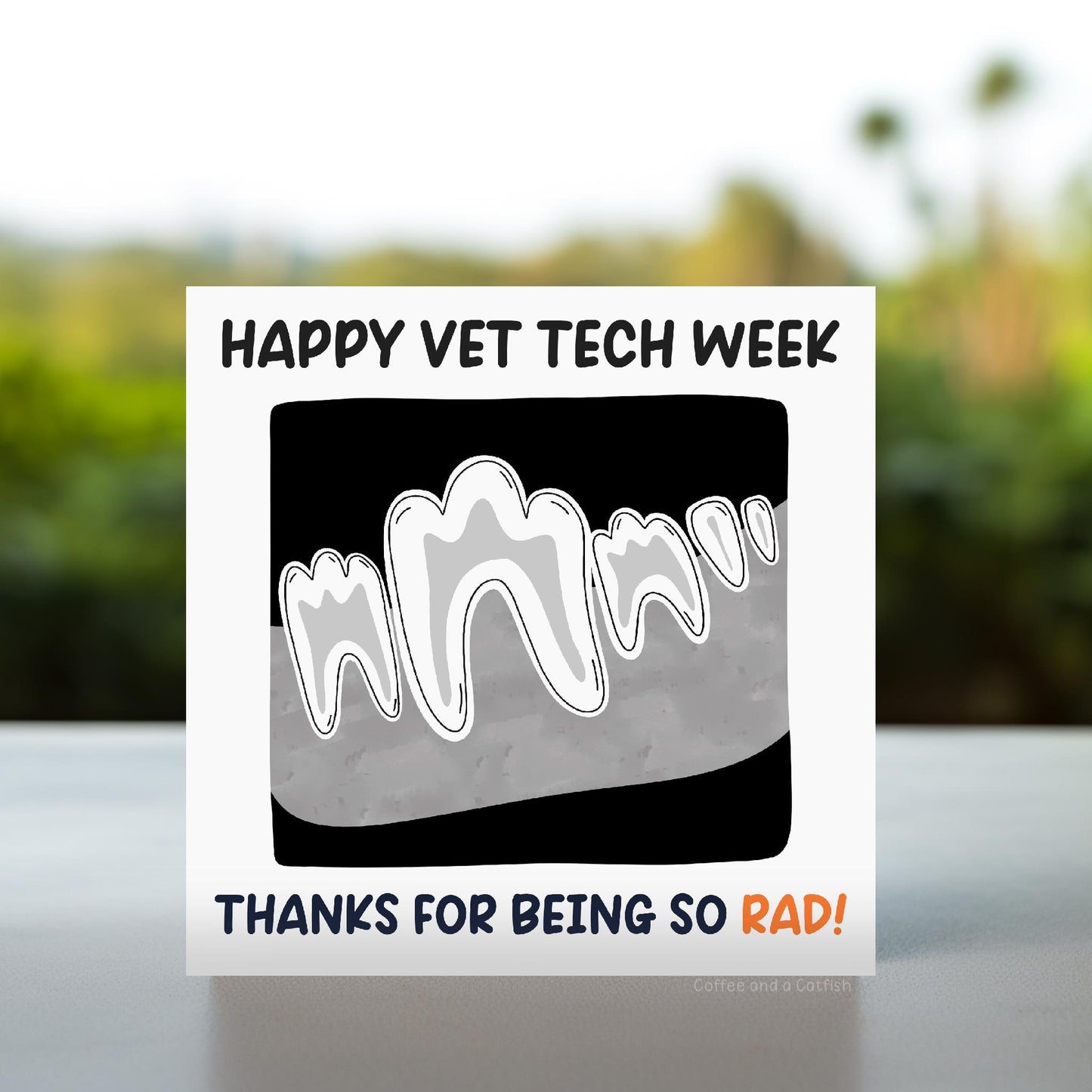 Rad Vet Tech Week Card | Cards for Vet Tech Week 2026, Vet Tech Appreciation Cards, for Veterinary Technician Week, Vet Tech Gifts Vet Tech