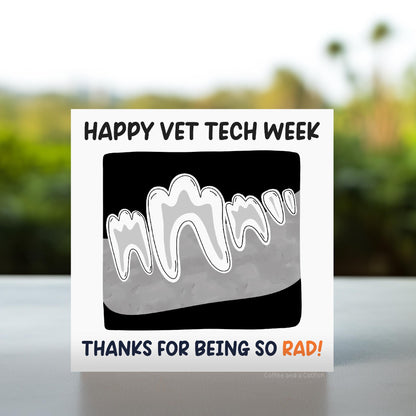 Rad Vet Tech Week Card | Cards for Vet Tech Week 2026, Vet Tech Appreciation Cards, for Veterinary Technician Week, Vet Tech Gifts Vet Tech