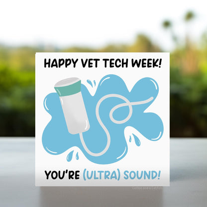 Ultrasound Card for Vet Tech | Vet Tech Week Cards for Vet Techs, Veterinary Technician Week Cards, Vet Tech Week Appreciation Card 2026