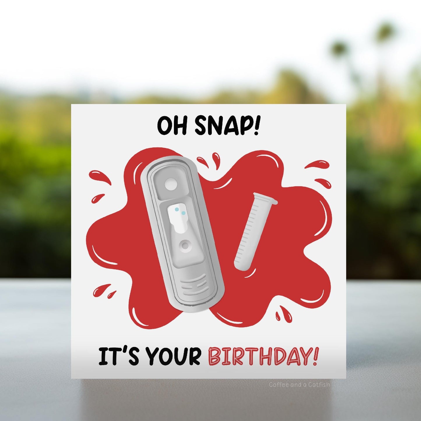 Oh Snap It's Your Birthday Card | Funny Vet Med Birthday Cards, Vet Nurse Birthday Card, for Vet Nurse, for Vet, for Vet Tech, Veterinarian