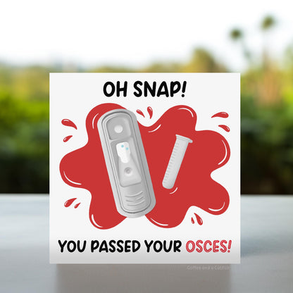 OSCEs Pass Card | OSCE’s Congratulations Card, RVN You Did It Card, you passed your OSCEs card for vet nurse, congratulations OSCE pass card