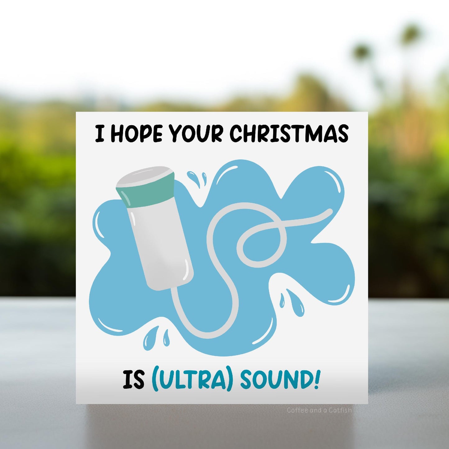 Ultrasound Tech Christmas Card | Medical Christmas Cards, Veterinary Christmas Card, for Vet Nurse Vet Tech, Ultrasonographer Christmas Card