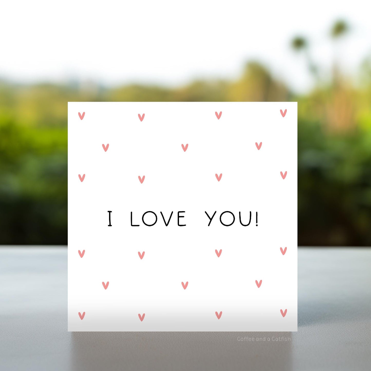 Simple I Love You Card | Sending Love, Anniversary, Love, Just Because, Wife, Husband, Fiance, Fiancee, Girlfriend, Boyfriend, Love You Lots