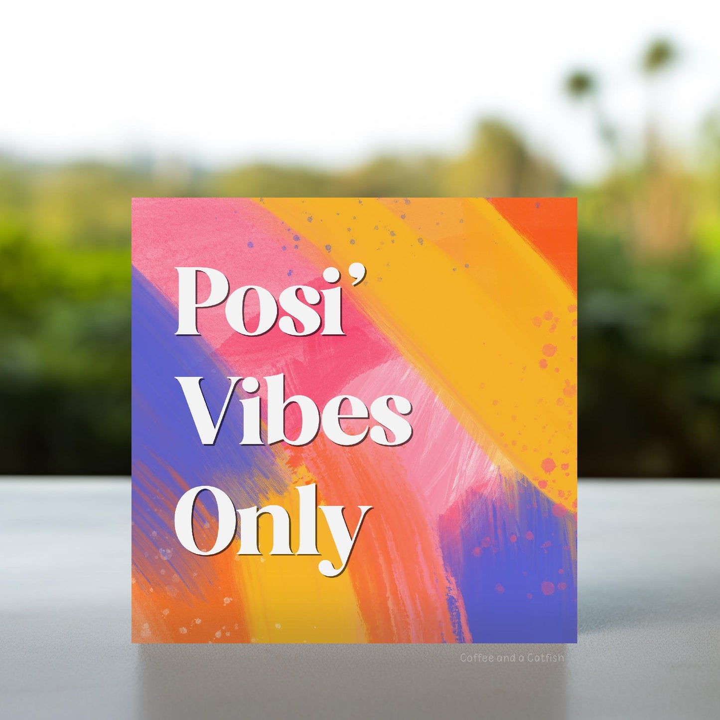 Posi' Vibes Only Card | Good Vibes Only Greeting Card, Sending Good Vibes Card, Positivity Cards, Cheer Up Cards, Greeting Cards, Blank Card