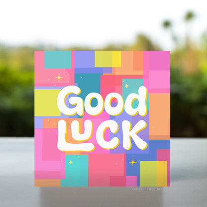 Abstract Good Luck Card | Cute Good Luck Cards, Artsy Good Luck Cards, Wishing You Luck Card, Funky Good Luck Card, Unique Good Luck Cards