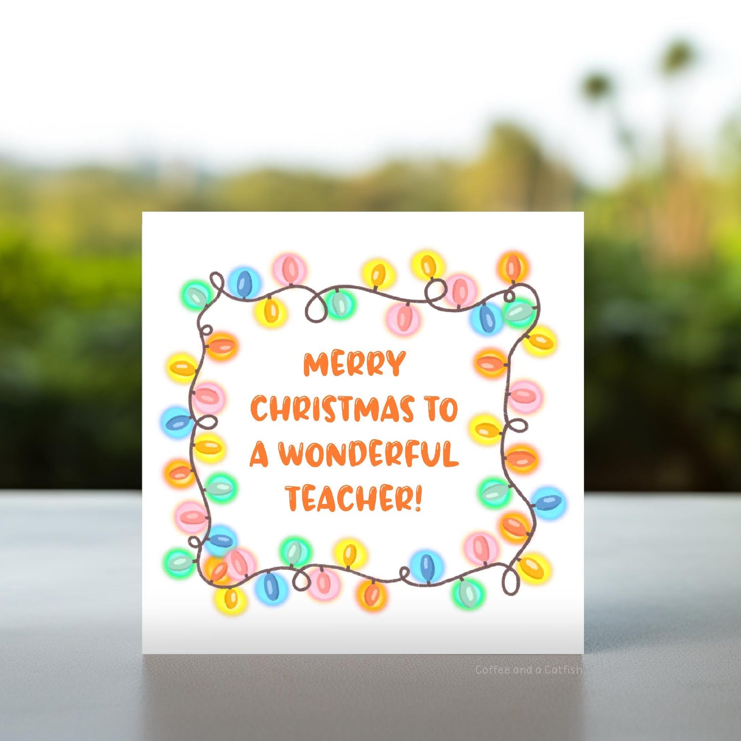 Merry Christmas to a Wonderful Teacher Card | Christmas Card for Teacher, Teacher Christmas Card, Merry Christmas Teacher, Teacher Xmas Card