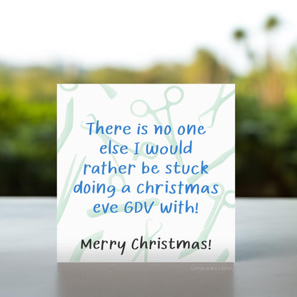 Funny Veterinary Christmas Cards | Christmas Eve GDV Card, Christmas Card Vet Med, Vet Nurse Xmas Cards, Veterinary Christmas Pun Cards