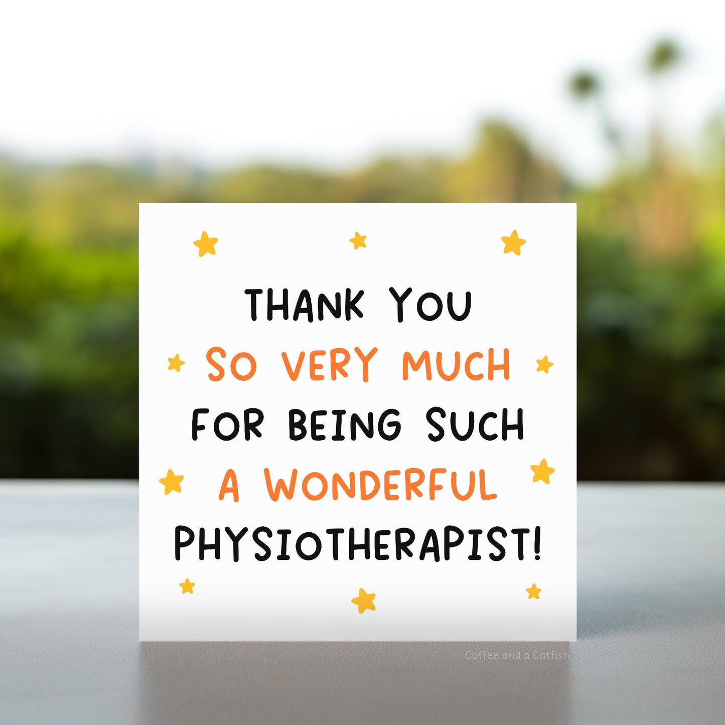 Wonderful Physiotherapist Card | Thank You Physio Card, Appreciation Card For Physiotherapist, Thank you Card for Physio, Physiotherapy Gift