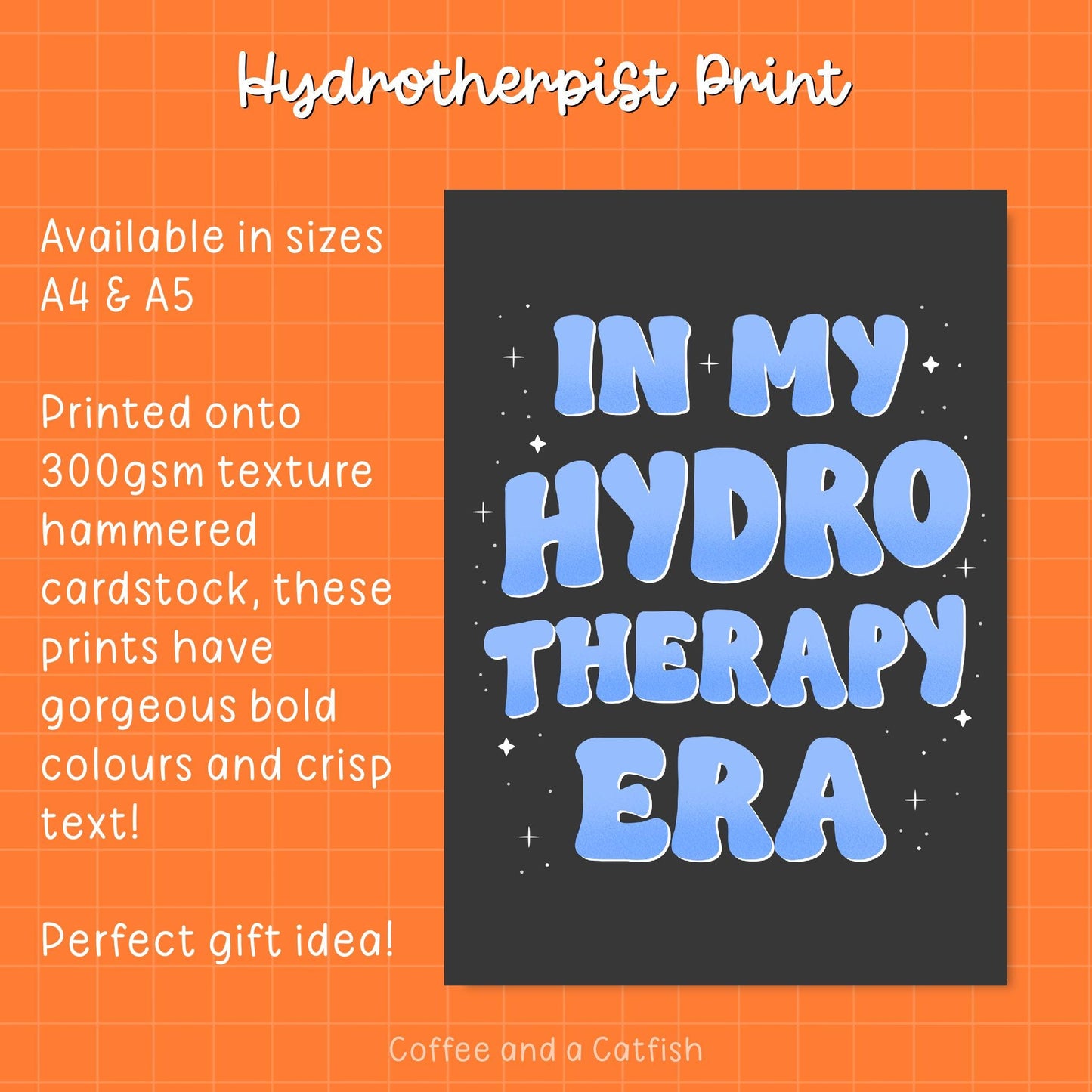 In My Hydrotherapy Era Print | Hydrotherapist Print, Hydrotherapist Gifts, Hydro Gifts, For Hydrotherapist (Black/Blue)